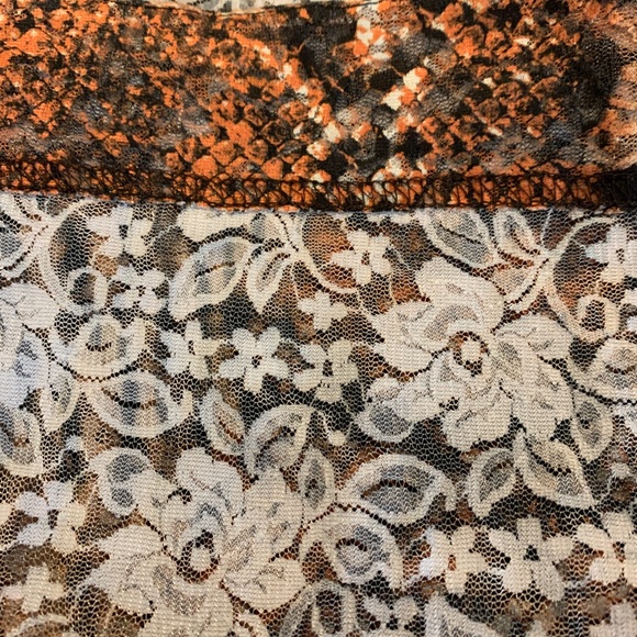 Leopard Semitransparent Brown Orange and beige Colours  Mini Dress Size M - Picture 15 of 16